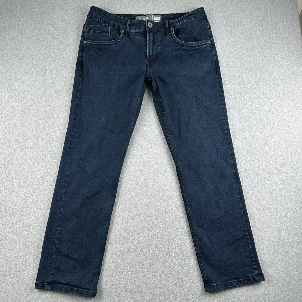 Cultura Jeans Mens 34 Skinny Dark Blue Stretch Denim